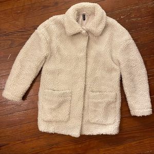 H&M Cream Teddy Coat